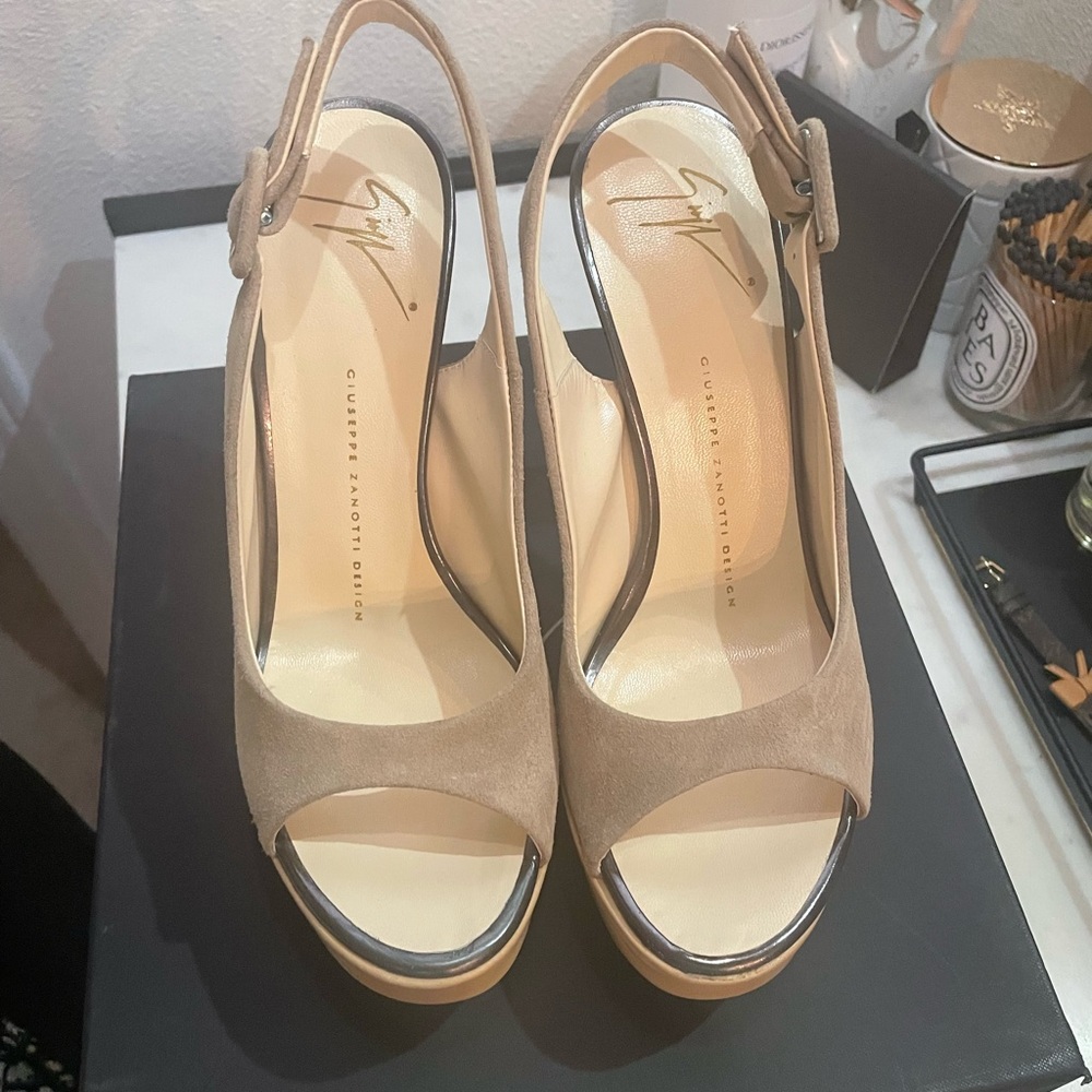 Giuseppe Zanotti Tan Platform Sandals